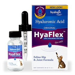 Hyalogic Hyaflex For Cats – Oral Hyaluronic Acid For Cats – HA Supports Your Pet’s Healthy Hip & Joint Function – 1 ounce