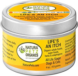 Natura Petz Organics Life’s An Itch Allergy Flavored Meal Topper for All Life Stage Dogs & Cats