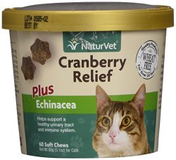NaturVet 79903648 Cranberry Relief & Echinacea 60 Count Cat Soft Chew Cup