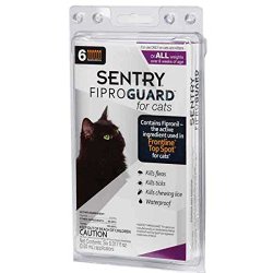 SENTRY FiproGuard Flea & Tick Squeeze-On for Cats over 1.5lbs – 6 month