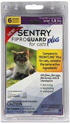 Sentry Fiproguard Plus for Cats Squeeze-On Over, 1.5-Pound Pack of 6