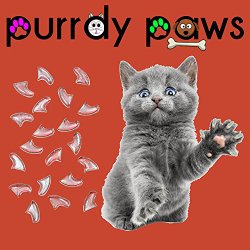 Soft Nail Caps For Cat Claws CLEAR MEDIUM * Purrdy Paws Brand