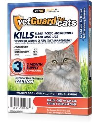 VetGuard Flea and Tick Treatment for Cats, 3 mo.