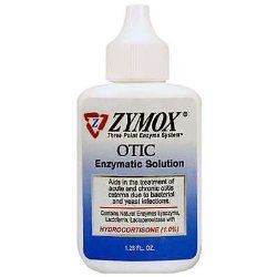 ZYMOX OTIC with Hydrocortisone 1.0 % Ear Solution Treatment bacterial, viral, and yeast infections 1.25 fl.oz og For Dogs & Cats