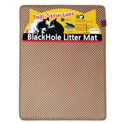 Blackhole Cat Litter Mat – Beige Super Size Rectangular 30″ X 23″ (Beige)