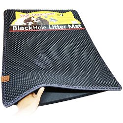 Blackhole Cat Litter Mat – Super Size Rectangular 30″ X 23″ (Dark Gray)