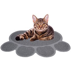 Cat Litter MAT Catcher – Smartgrip Paw-Shaped Innovative Grass-Like Material Traps and Catches Litter While Remaining Soft On Paws – 1 Year warranty – 24 x 18