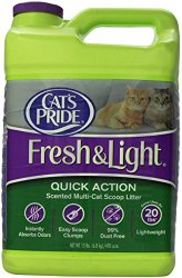 Cat’s Pride Fresh and Light Multi-Cat Premium Clumping Litter Jug, 15-Pound