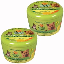 Citrus Magic Pet Odor Absorbing Solid Air Freshener, 20-Ounce, Fresh Citrus, Pack of 2