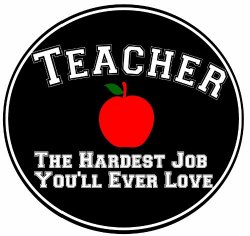E & S Pets Car Magnet, Teacher, The Hardest Job You’ll Ever Love