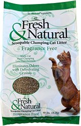 Fresh & Natural Scoopable Clay Cat Litter, 40-Pound, Fragrance Free