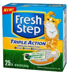 FRESH STEP CAT LITTER 261213 Fresh Step Triple Action Scooping Litter, 25 -Pound