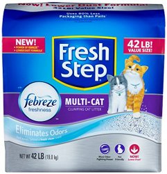 FRESH STEP CAT LITTER 261371 Fresh Step Multiple Cat Litter Strength, 42-Pound