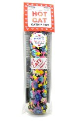 Hot Cat Catnip Sausage Toy 6″ Variety Design – Filled with Organic Catnip
