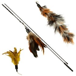 Luxury Feather Wand for Cats (Includes Two Additional Refills)