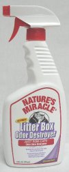 Nature’s Miracle Just for Cats Litter Box Odor Destroyer, Unscented, 24-Ounce Spray (P-5552)