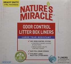 Nature’s Miracle Odor Control Litter Box Liners, 7 Count