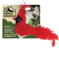 OurPets Play-N-Squeak Real Birds Fly Over Interactive Cat Toy