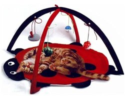 Petty Love House Cat Activity Center with Hanging Toy Balls, Mice & More – Helps Cats Get Exercise & Stay Active – Best Cat Toys on Amazon