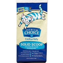 Premium Choice All Natural Unscented Scoopable Cat Litter, 40 Pound Bag