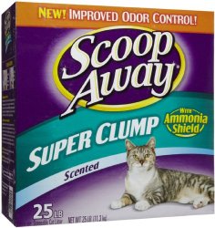 Scoop Away Cat Litter, Super Clump with Ammonia Shield, Scented, 25 Pound Carton