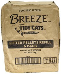 Tidy Cats Cat Litter, Breeze, Litter Pellet Refill, 3.5-Pound Refill, Pack of 6