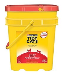 Tidy Cats Cat Litter, Clumping, 24/7 Performance, 27-Pound Pail, Pack of 1