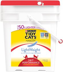 Tidy Cats Cat Litter, Clumping, 24/7 Performance, LightWeight, 17-Pound Pail Pack of 1