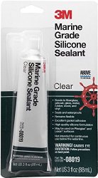 3M 08019 Marine Grade Silicon Sealant, Clear / 3 oz.