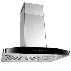 AKDY New 36″ European Style Island Mount Stainless Steel Range Hood Vent Touch Control