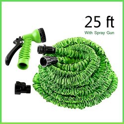 Funplaza® 25ft Expandable Flexible Magic Garden X Hose Pipe with Spray Gun Non Kink