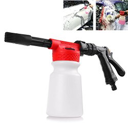 LEMONBEST Professional Car Washing Foam Cannon Lance High Pressure Adjustable Snow Foamer Car Cleaning Wash Gun Sprayer With Heavy Duty Bottle 900ml