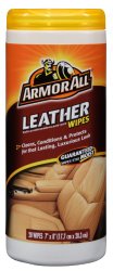 ArmorAll Leather Wipes Canister, 20 Wipes – Cleans, Conditions and Protects