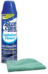 Blue Coral Dri-Clean Plus Carpet & Upholstery Cleaner (22.8 oz) & Microfiber Cloth Combo KIt