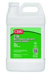 CRC 3-36 Multi-Purpose Lubricant and Corrosion Inhibitor, 1 Gallon Bottle, Clear/Blue/Green