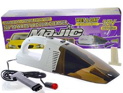 Majic 12V – 90W Wet & Dry Auto Vacuum Cleaner with 9 ft Car Power Cord