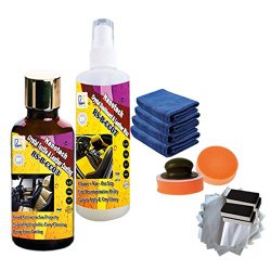 Rising Star CC0307 Nanotech Crystal Textile and Leather Coating 100mL plus Dashboard and Leather Waterless Wax 125mL Kit