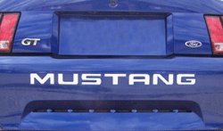 1999-04 FORD MUSTANG REAR BUMPER VINYL INSERTS Decals Letters – 38 Colors to choose from (Color :: Orange)