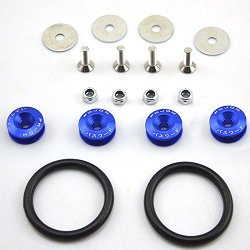 Amooca Blue Finish JDM Quick Release Fasteners For Car Bumpers Trunk Fender Hatch Lids Kit