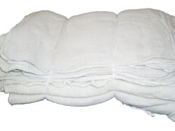 ATLAS BRAND 10 Pieces White Cotton Shop Towel Rags **Industrial Grade** for Automotive Car Industry