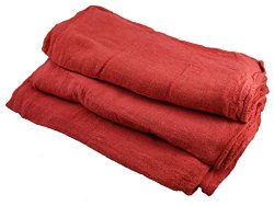 Atlas Cotton Auto Shop Towels, 50-Pack, Red