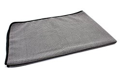 Autofiber Big Thirsty Microfiber Waffle Drying Towel 25″x36″ (Grey)