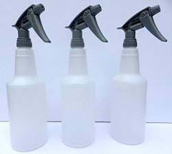 Chemical Resistant Bottles and Sprayers – 32 ounce (3-pack)