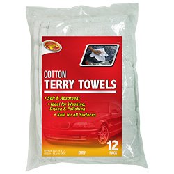 Detailer’s Choice 3-528 Bag of Terry Towels – 12-Pack – 1-Each