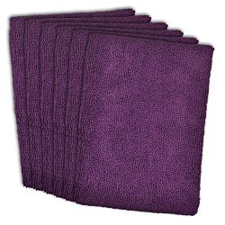 DII Kitchen Millennium Cleaning, Washing, Drying, Ultra Absorbent, Microfiber Dish Towel, 16×19″ (Set of 6) – Eggplant