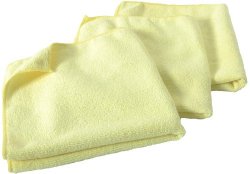 Eurow Microfiber 16 x 16in 300 GSM Cleaning Towels 12-Pack (Yellow)