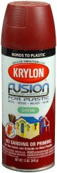 Krylon 2425 12-Ounce  Fusion for Plastic Spray Paint, Satin Burgundy