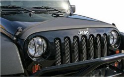 Rampage Jeep 1102 Hood Bra JK Wrangler 07-10 2Dr & 4Dr Black Denim