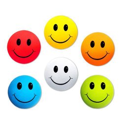 Tenna Tops® – Gift Set: 6 Assorted Happy Smiley Face Antenna Toppers / Antenna Balls (Flat Rate 2.99 Shipping – Any Size Order)