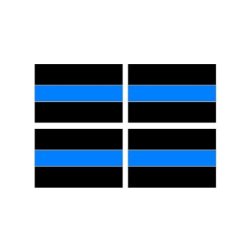 Thin Blue Line Decal – Sheet of 4 – Police – Window Bumper Laptop Stickers